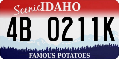 ID license plate 4B0211K