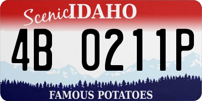 ID license plate 4B0211P