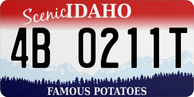 ID license plate 4B0211T