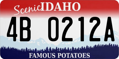 ID license plate 4B0212A
