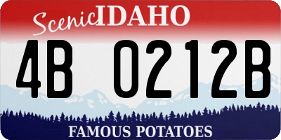 ID license plate 4B0212B