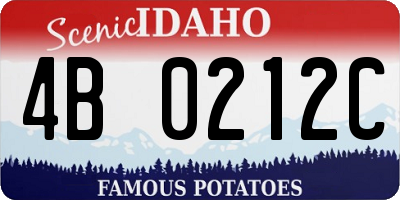 ID license plate 4B0212C