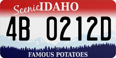 ID license plate 4B0212D