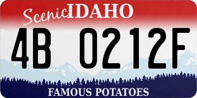 ID license plate 4B0212F