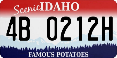 ID license plate 4B0212H