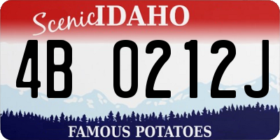ID license plate 4B0212J
