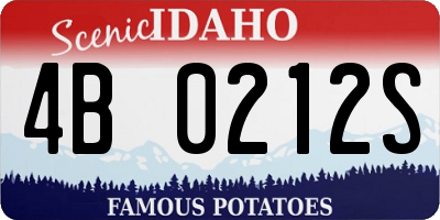 ID license plate 4B0212S