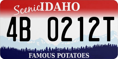 ID license plate 4B0212T