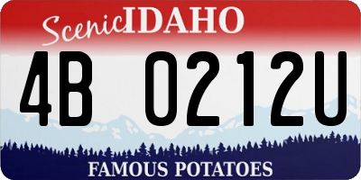 ID license plate 4B0212U