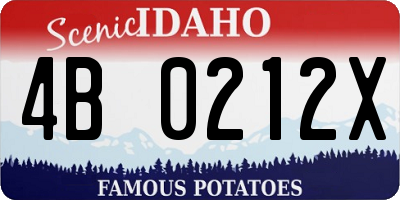 ID license plate 4B0212X