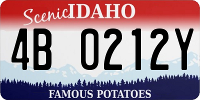ID license plate 4B0212Y