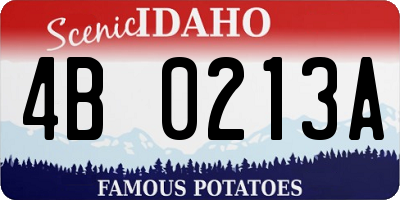 ID license plate 4B0213A