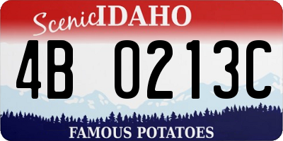 ID license plate 4B0213C