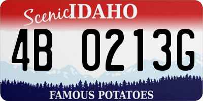 ID license plate 4B0213G