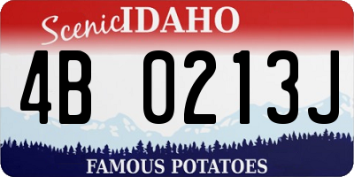 ID license plate 4B0213J
