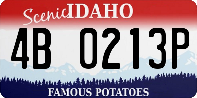 ID license plate 4B0213P