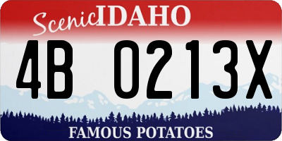 ID license plate 4B0213X