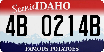 ID license plate 4B0214B