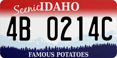 ID license plate 4B0214C