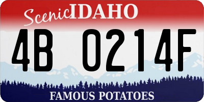 ID license plate 4B0214F