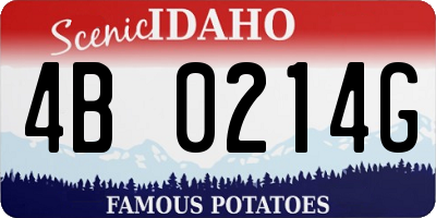 ID license plate 4B0214G