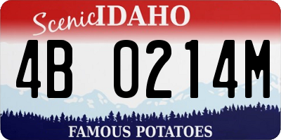 ID license plate 4B0214M