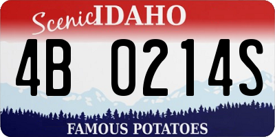 ID license plate 4B0214S