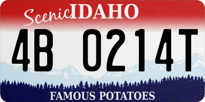ID license plate 4B0214T