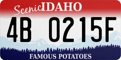 ID license plate 4B0215F