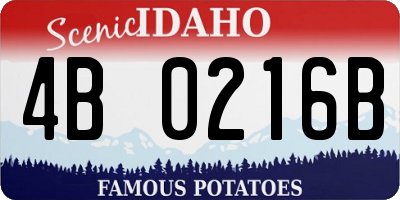ID license plate 4B0216B