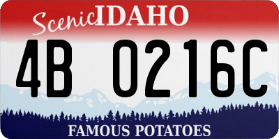ID license plate 4B0216C