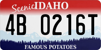 ID license plate 4B0216T