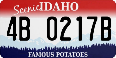 ID license plate 4B0217B