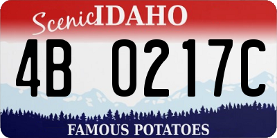ID license plate 4B0217C