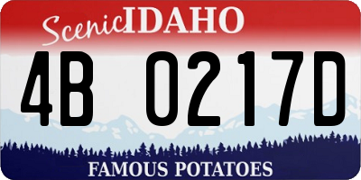 ID license plate 4B0217D