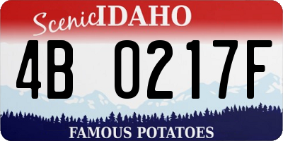 ID license plate 4B0217F