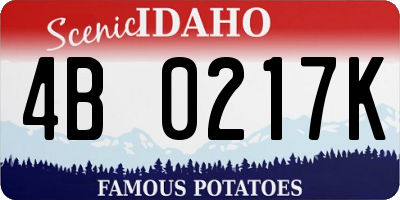 ID license plate 4B0217K