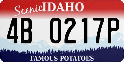 ID license plate 4B0217P