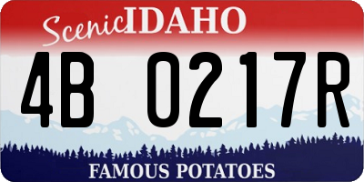 ID license plate 4B0217R