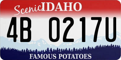 ID license plate 4B0217U
