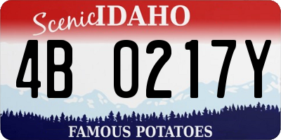 ID license plate 4B0217Y