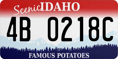 ID license plate 4B0218C