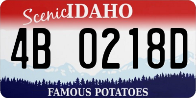 ID license plate 4B0218D