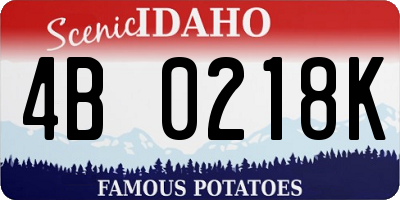 ID license plate 4B0218K