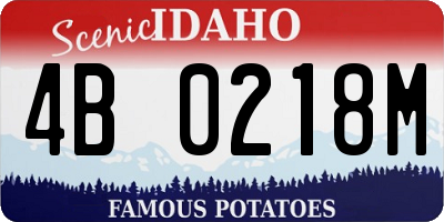 ID license plate 4B0218M