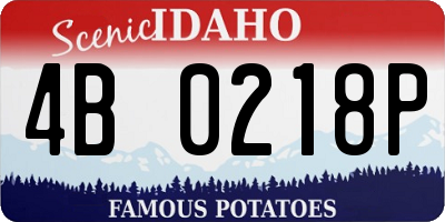 ID license plate 4B0218P