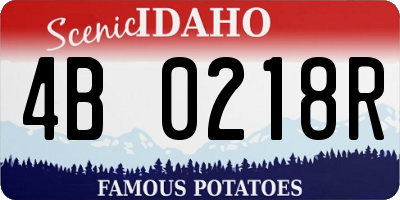 ID license plate 4B0218R