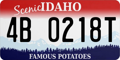ID license plate 4B0218T