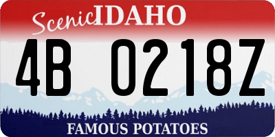 ID license plate 4B0218Z