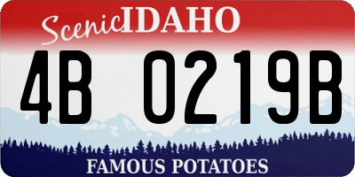 ID license plate 4B0219B
